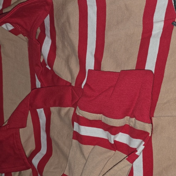 Stranger things. Striped Long Sleeve Polo Crop Shirt - Picture 3 of 3